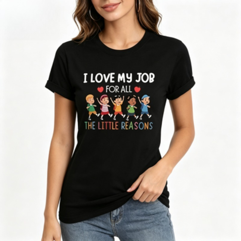 Kids Education Jobs - Maglietta Slim da Donna con Stampa